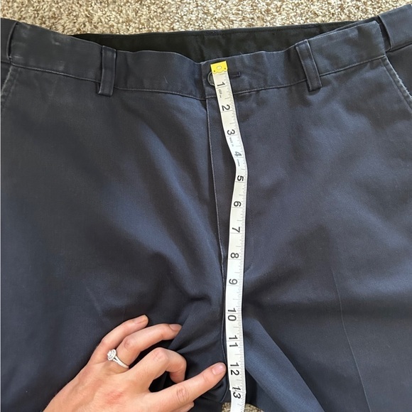 L.L. Bean Navy Blue Trousers Comfort Waist Formal Office 36 X 32 Casual - Picture 5 of 8